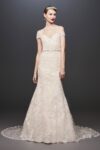 As-Is Beaded Lace Off-The-Shoulder Wedding Dress — $558.98