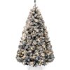 Best Choice Products Pre-Lit Black Flocked Artificial Pine