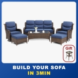 Hillga Quick Assembly Collection Patio Wicker 3-Min Sofa Furniture Set — USD 1,559.00