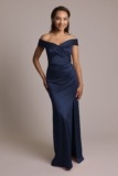 Celebrate DB Studio Sculpting Satin Cross-Front Dress