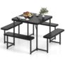 Costway – Picnic Table Bench Set for 4-8 People with Umbrella