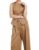 FLYING TOMATO Solid Woven Vest Top beige Large female