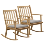 Gymax – 2PCS Wooden Rocking Chair