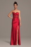 Jules and Cleo Sculpting Satin Sheath Dress — $202.46