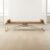 La Strizza 75″ Saddle Leather Bench with Bolster Pillows