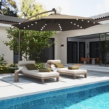 Mondawe – 11ft Offset Patio Umbrella 360°Rotate