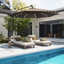 Mondawe – 11ft Offset Patio Umbrella 360°Rotate