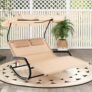 Mondawe – 78″ Outdoor 2-Person Rocking Chaise Lounge