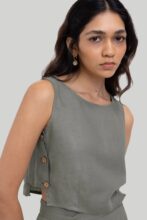 Reistor Boxy Crop Top grey Large female